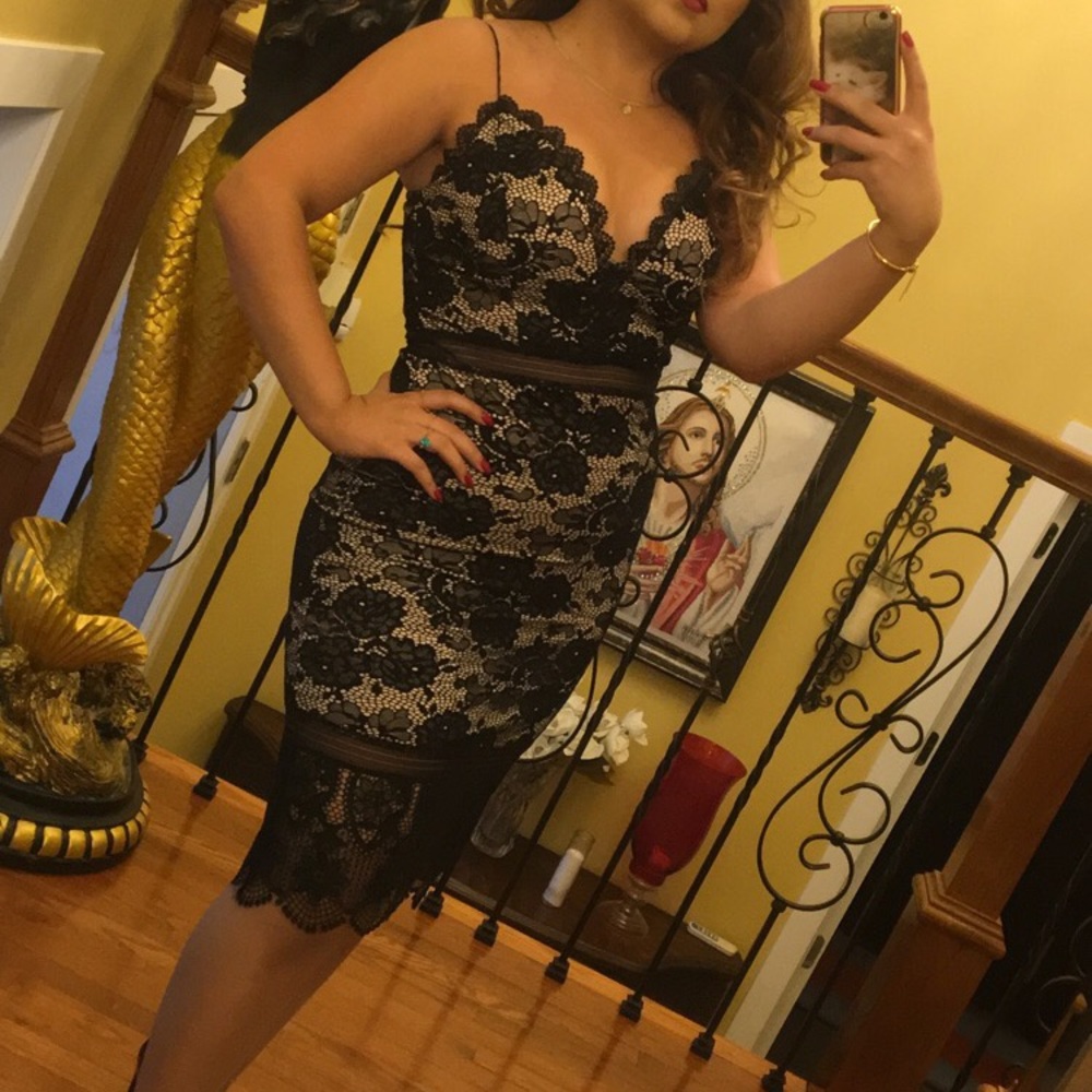🖤 Black & nude dress
